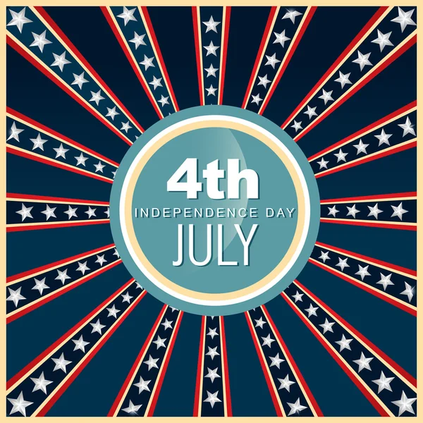 7 月のアメリカ独立記念日の第 4 回 — ストックベクタ