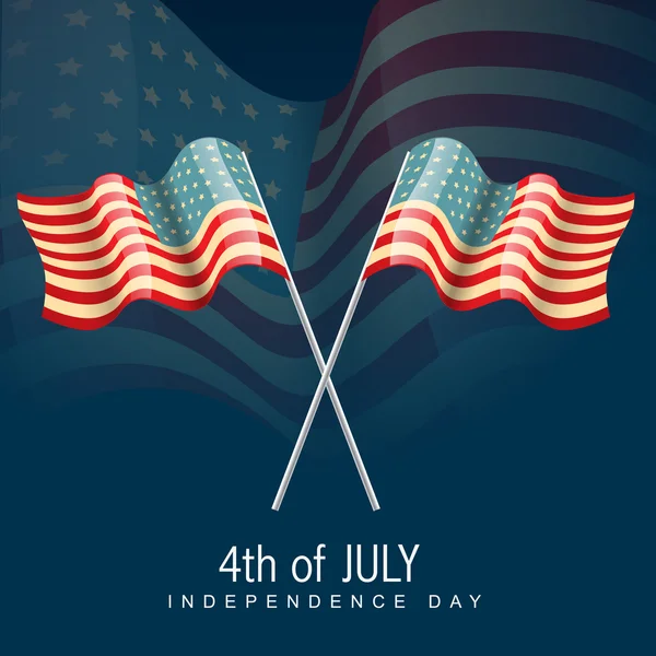 Διανυσματικά 4η Ιουλίου Αμερική σημαία — Διανυσματικό Αρχείο