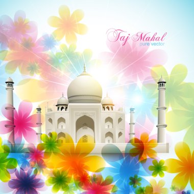 vector taj mahal clipart