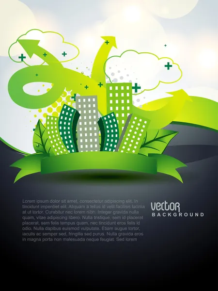Green city — Stock Vector