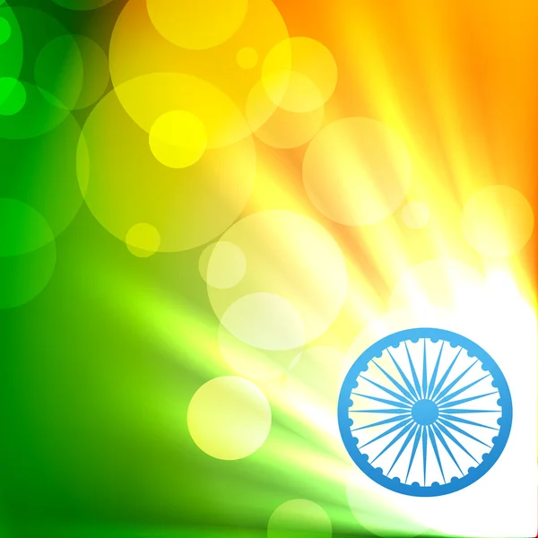 Gloeiende Indiase vlag vector — Stockvector