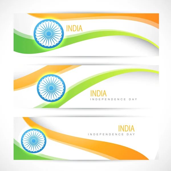 Creatieve Indiase vlag headers — Stockvector