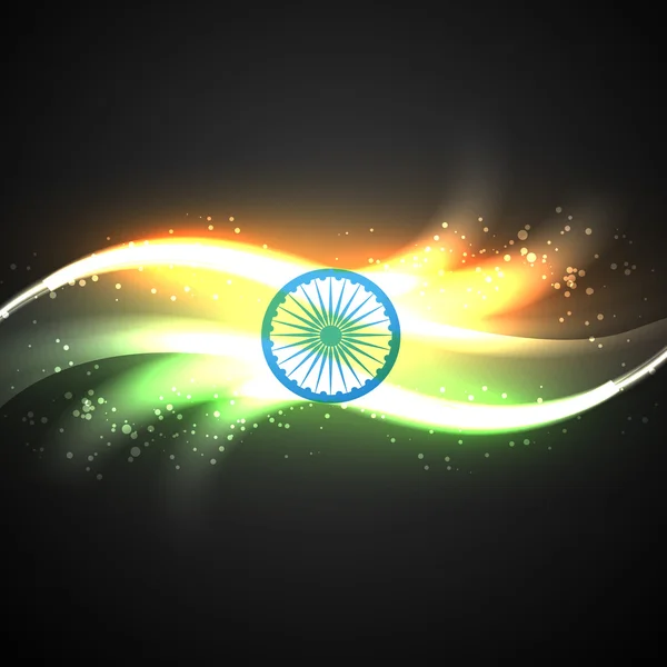 Glänzende indische Flagge — Stockvektor