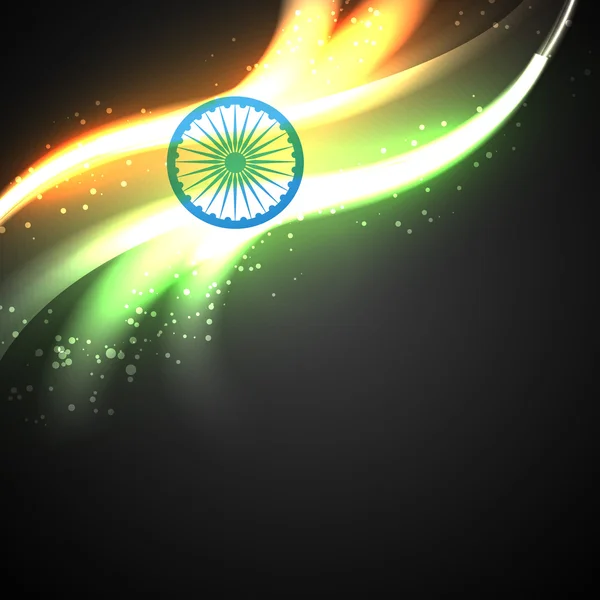 Dessin de drapeau vectoriel indien brillant — Image vectorielle