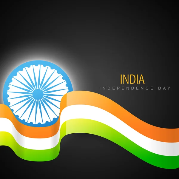 Brillante disegno della bandiera vettoriale indiana — Vettoriale Stock