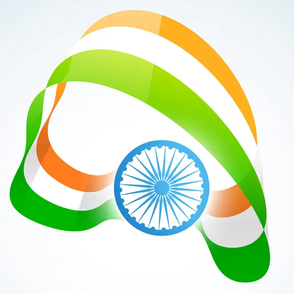 Design élégant drapeau indien — Image vectorielle