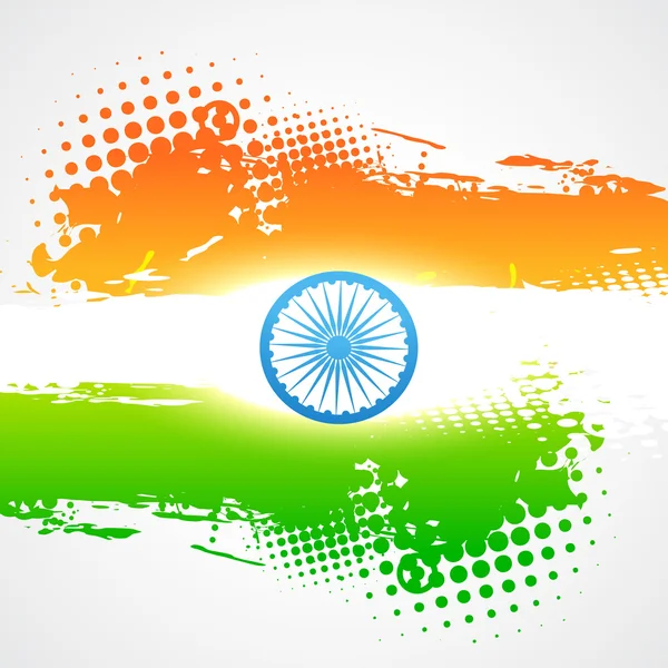Błyszczący flagi Indii — Wektor stockowy