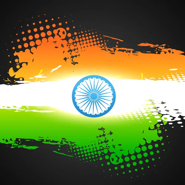 Estilo grunge bandeira vetor indiano — Vetor de Stock