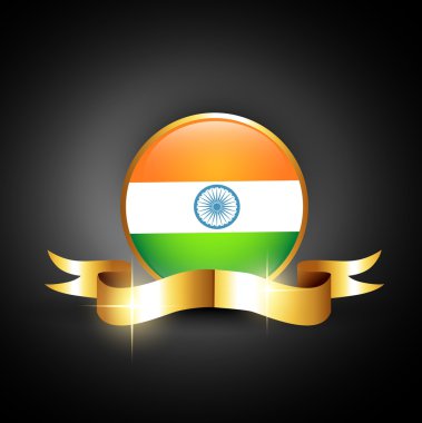 indian flag label clipart