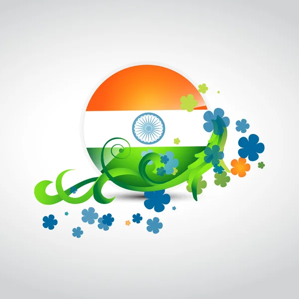Stylish indian flag design — Stock Vector