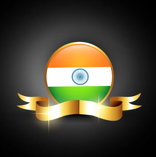 Indian flag label — Stock Vector