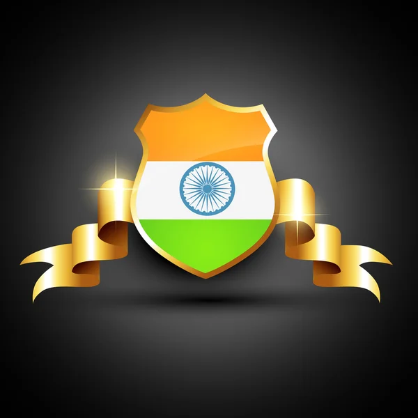 Etichetta bandiera indiana — Vettoriale Stock