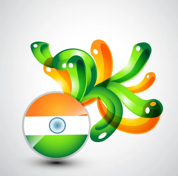 Projekt stylowe flagi Indii — Wektor stockowy