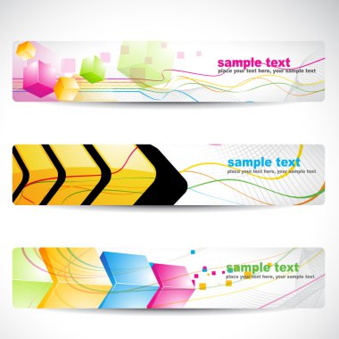 vector banner set clipart