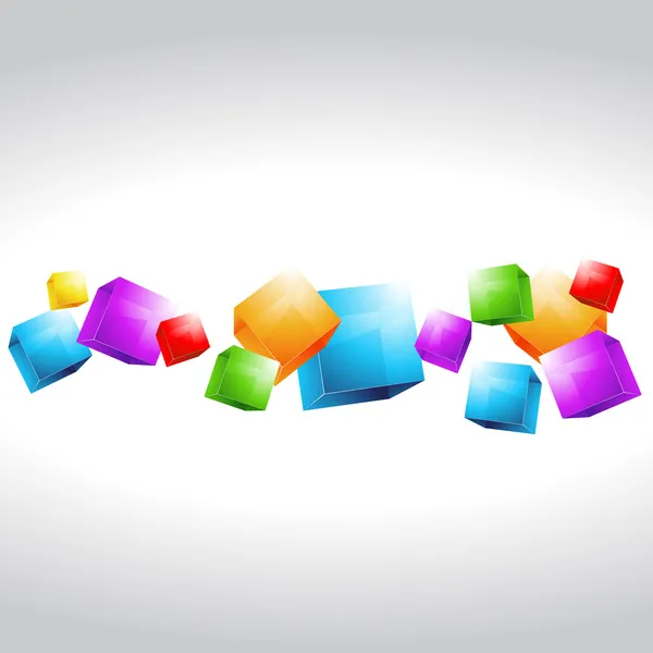 Mutli cubos de color formas — Archivo Imágenes Vectoriales