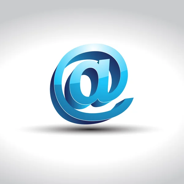 Shiny blue email symbol — Stock Vector