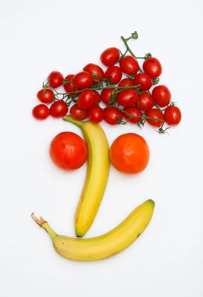 Viso fatto di frutta — Foto Stock