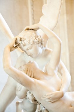 Psyche revived by Cupid kiss clipart