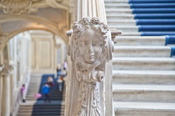 Interiér královského paláce v Palazzo Madama — Stock fotografie