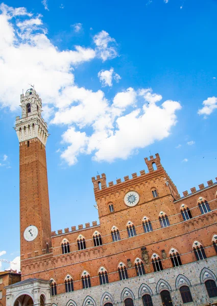 Siena - palazzo comunale, Włochy — Zdjęcie stockowe