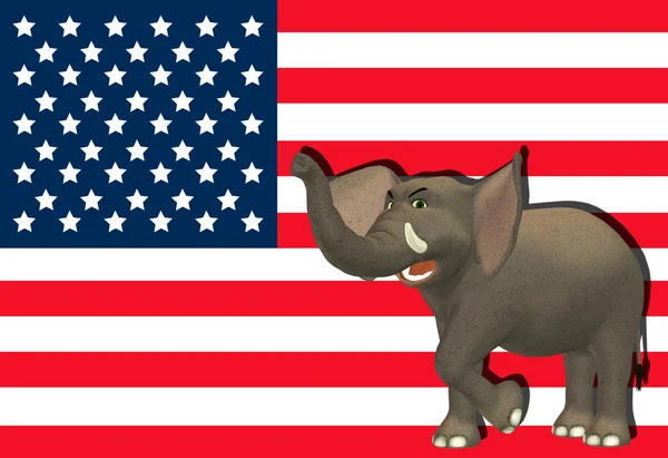 Elefante Republicano Irritado — Fotografia de Stock