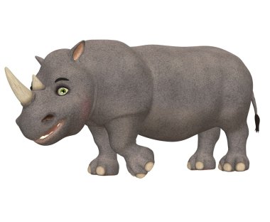 Happy Rhinoceros clipart