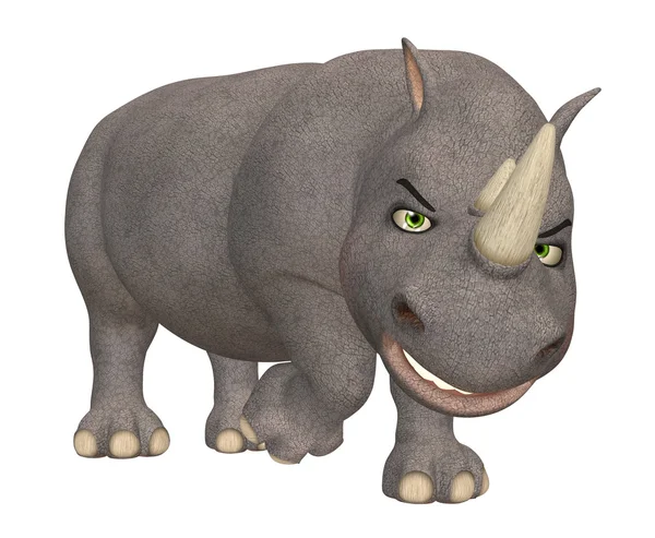 Rinoceronte arrabbiato — Foto Stock