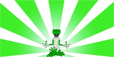 Yeşil kertenkele meditasyon