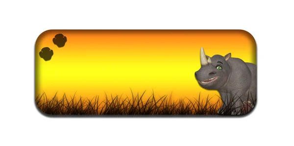 Safari носоріг банер — стокове фото