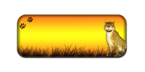 Safari Lopard Banner Stockafbeelding