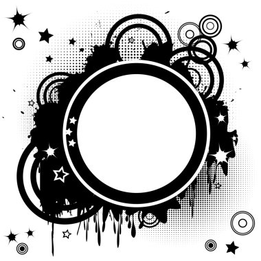 Abstract background with funky circles clipart