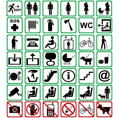 ulaşım aracı kullanılan uluslararası işaretleri