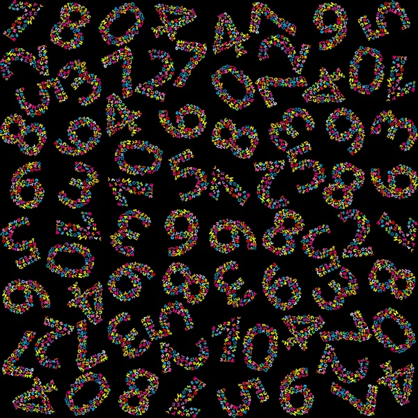 Бесшовный рисунок с числами, сделанными из чисел — стоковое фото