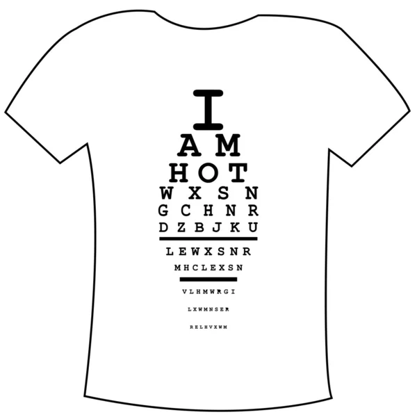 T-shirts template with I am hot message — Stock Photo, Image