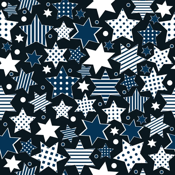 Fondo de patrón sin costuras con estrellas estilizadas — Foto de Stock