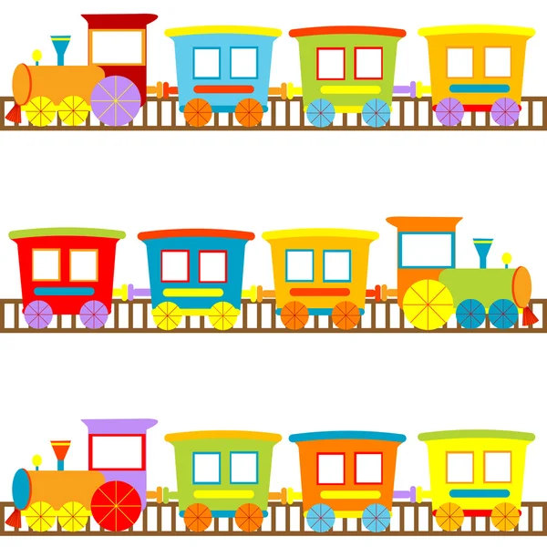 Fondo para niños con trenes de dibujos animados — Foto de Stock