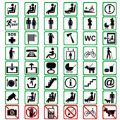 International signs used in tranportation means