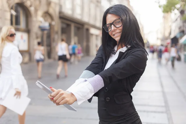 Businesswoman on street — Stock Photo, Image