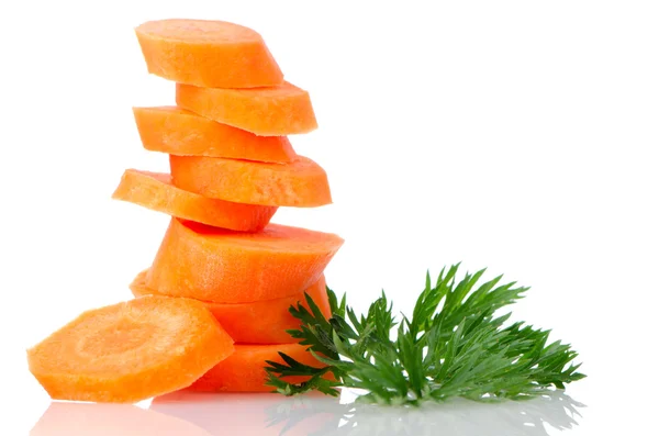 Pile of carrot slices — Stock Photo, Image