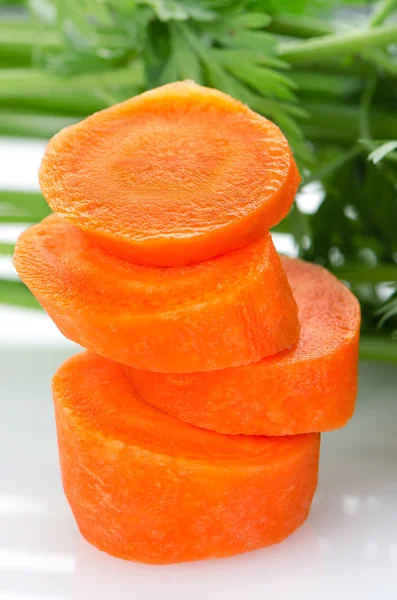 stock image Pile of carrot slices