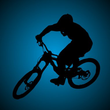 Mountain biker clipart