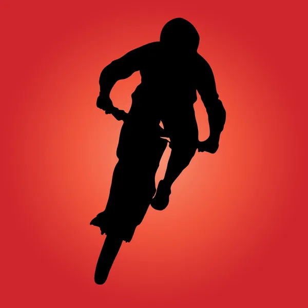 Mountain biker — Stok Vektör