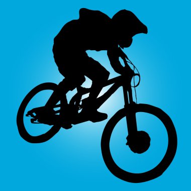 Mountain biker clipart