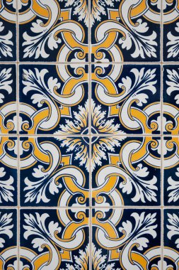 Traditional spanish ceramic tiles clipart