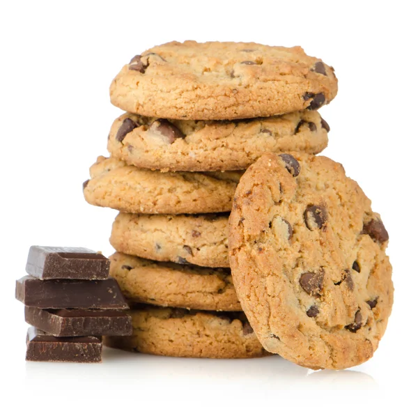 Chocolate chip cookies med choklad delar — Stockfoto