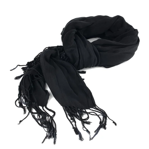 Теплий шарф в чорному — стокове фото