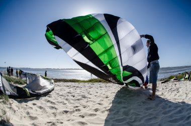 Participants in the Portuguese National Kitesurf Championship 20 clipart