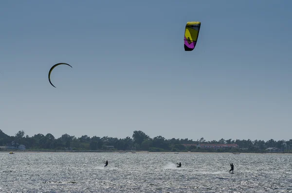 Participants in the Portuguese National Kitesurf Championship 20 — Stock Photo, Image