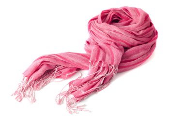 Warm scarf in pink clipart