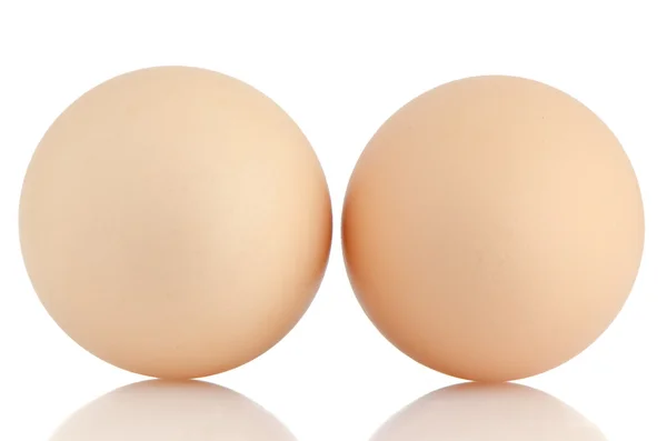 Dois ovos em branco — Fotografia de Stock